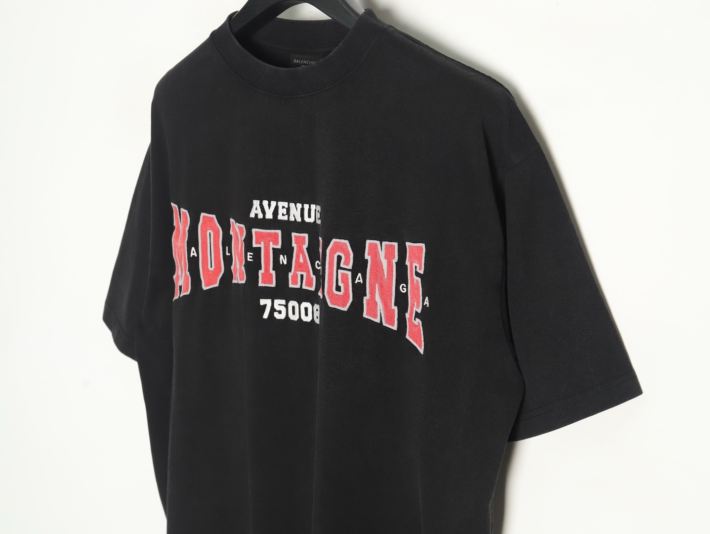 Ba*len*cia*ga montaigne embroidered washed short sleeves