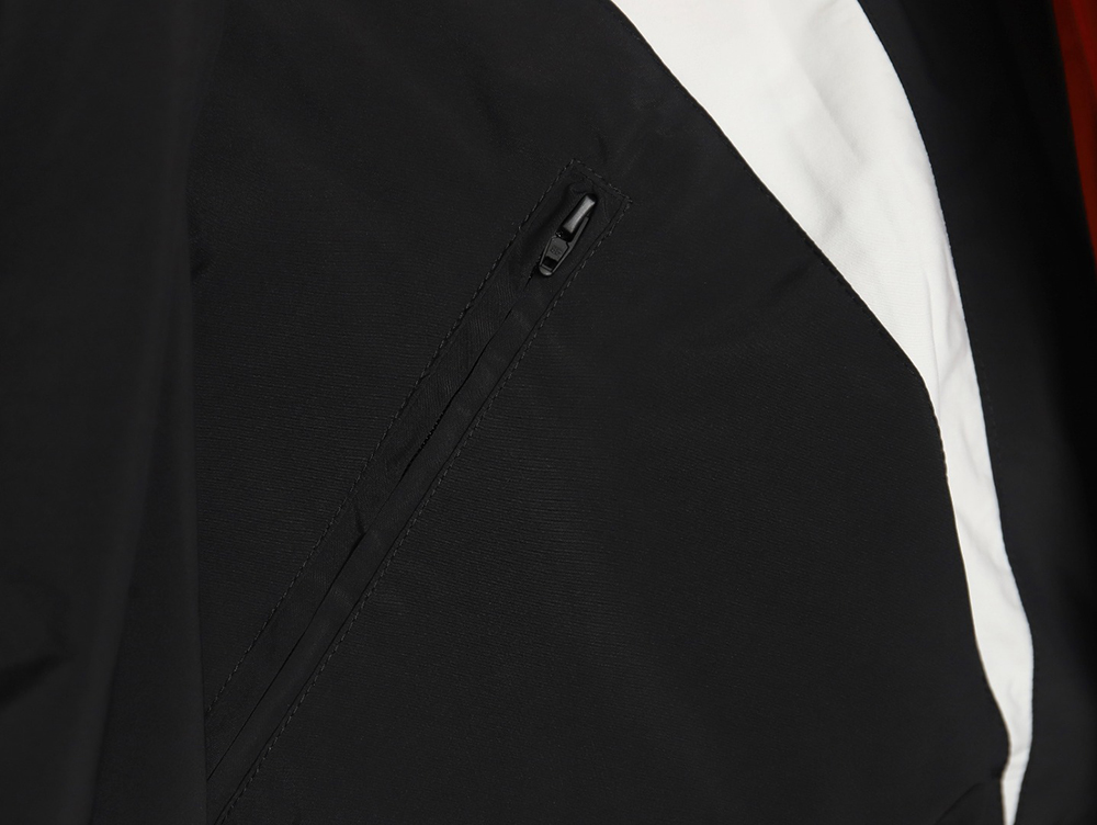 Ba*len*cia*ga 3b red and blue patchwork jacket