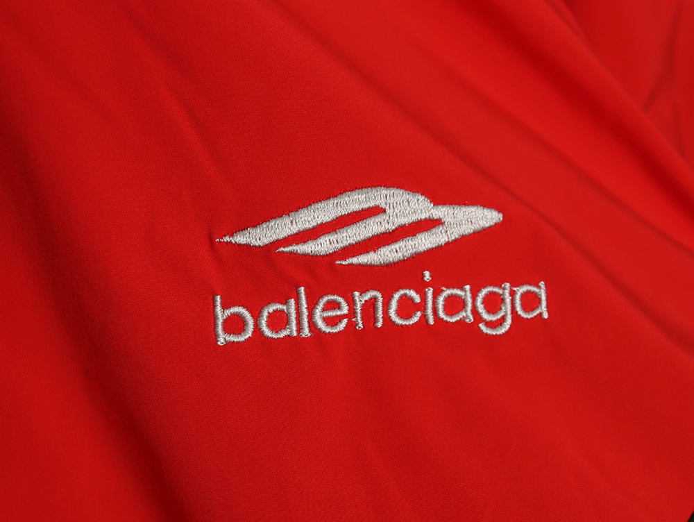 Ba*len*cia*ga 3b red and blue patchwork jacket