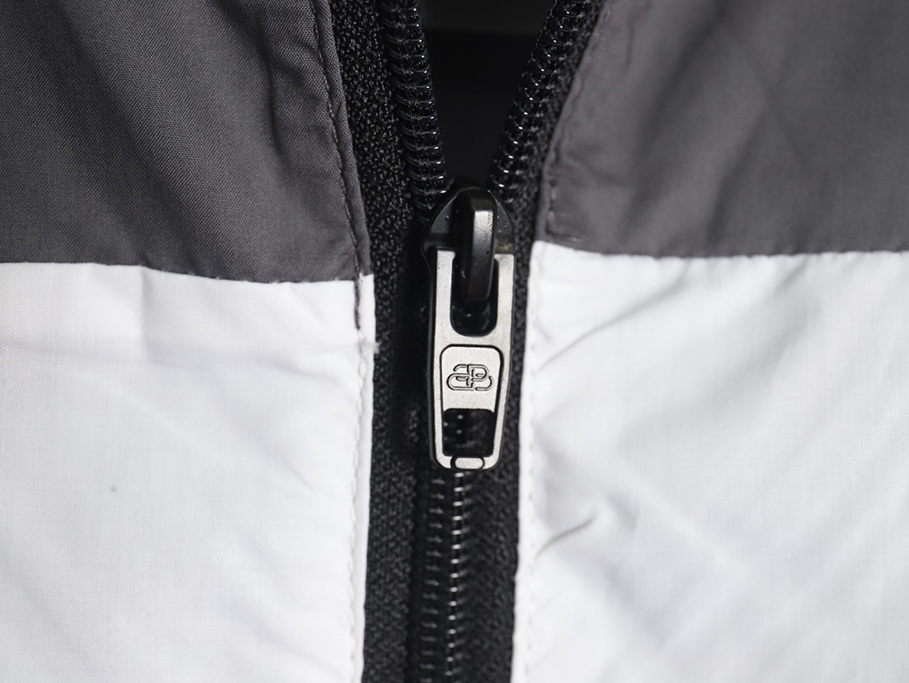 Ba*len*cia*ga patchwork slogan windbreaker jacket