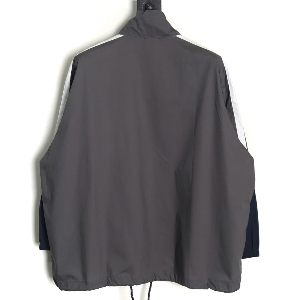 Ba*len*cia*ga patchwork slogan windbreaker jacket