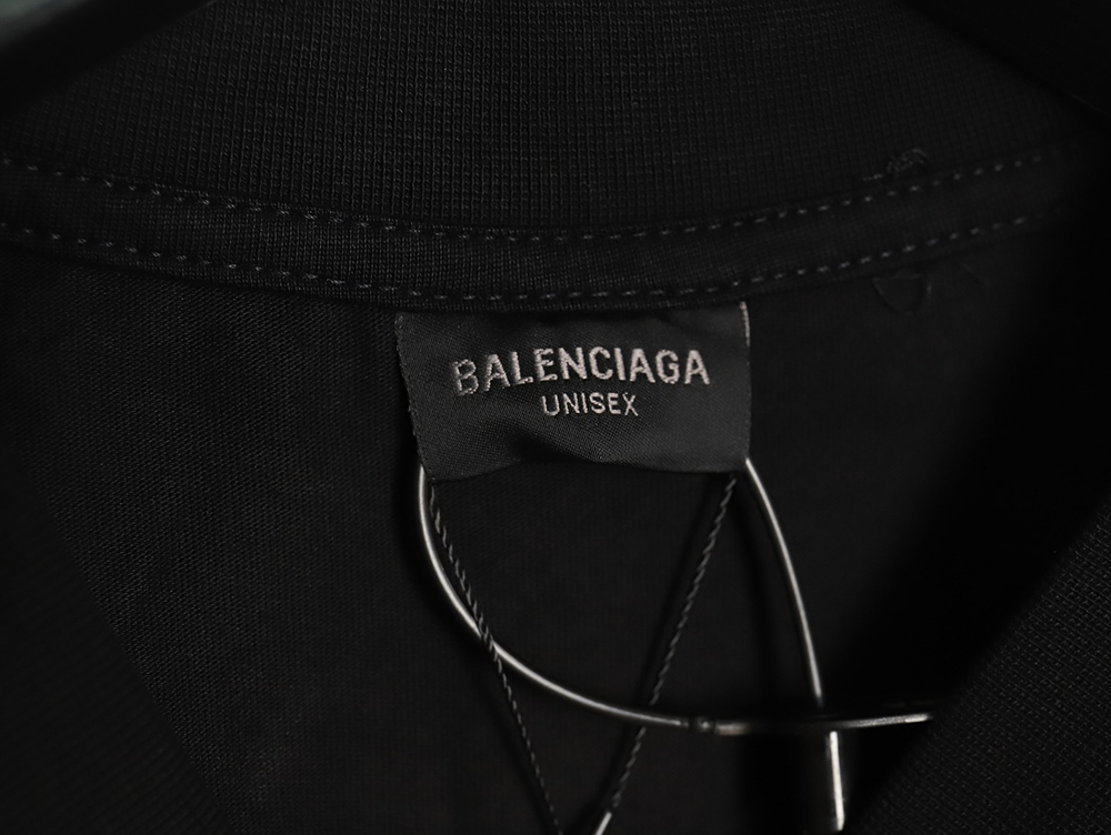 Ba*len*cia*ga pink letter silicone print short sleeves