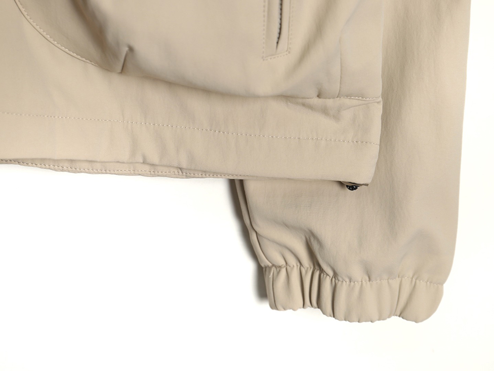 Ch*el embroidered slogan vintage zipper trench coat