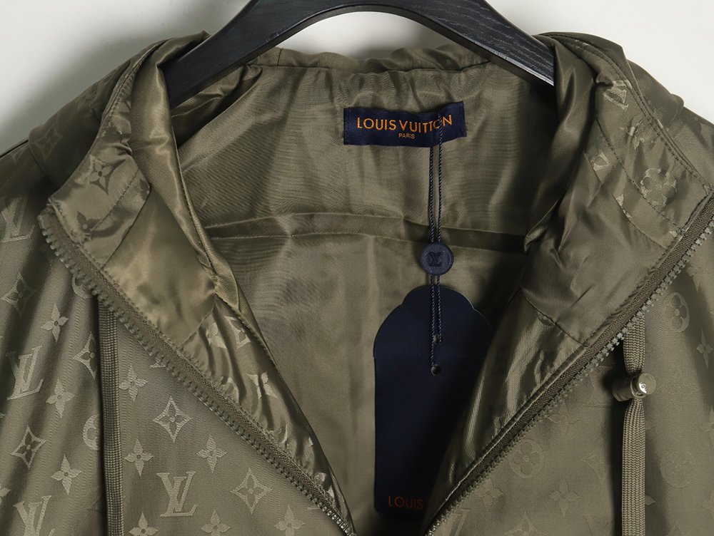 l0*is V*t0n monogram full print trench coat zipper jacket tsk1