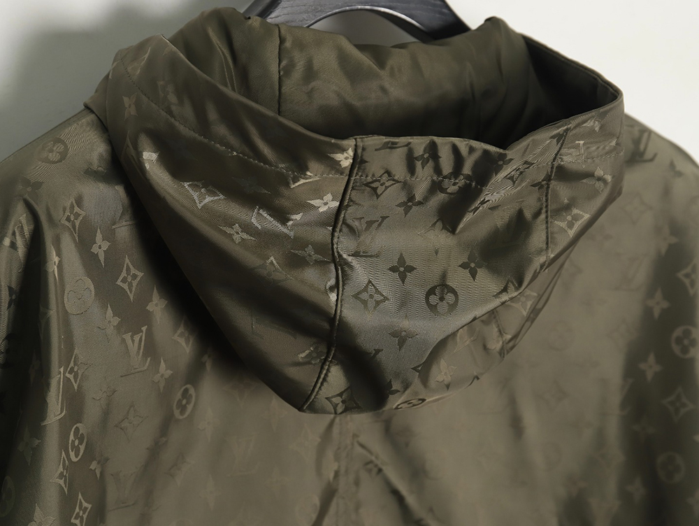 l0*is V*t0n monogram full print trench coat zipper jacket tsk1