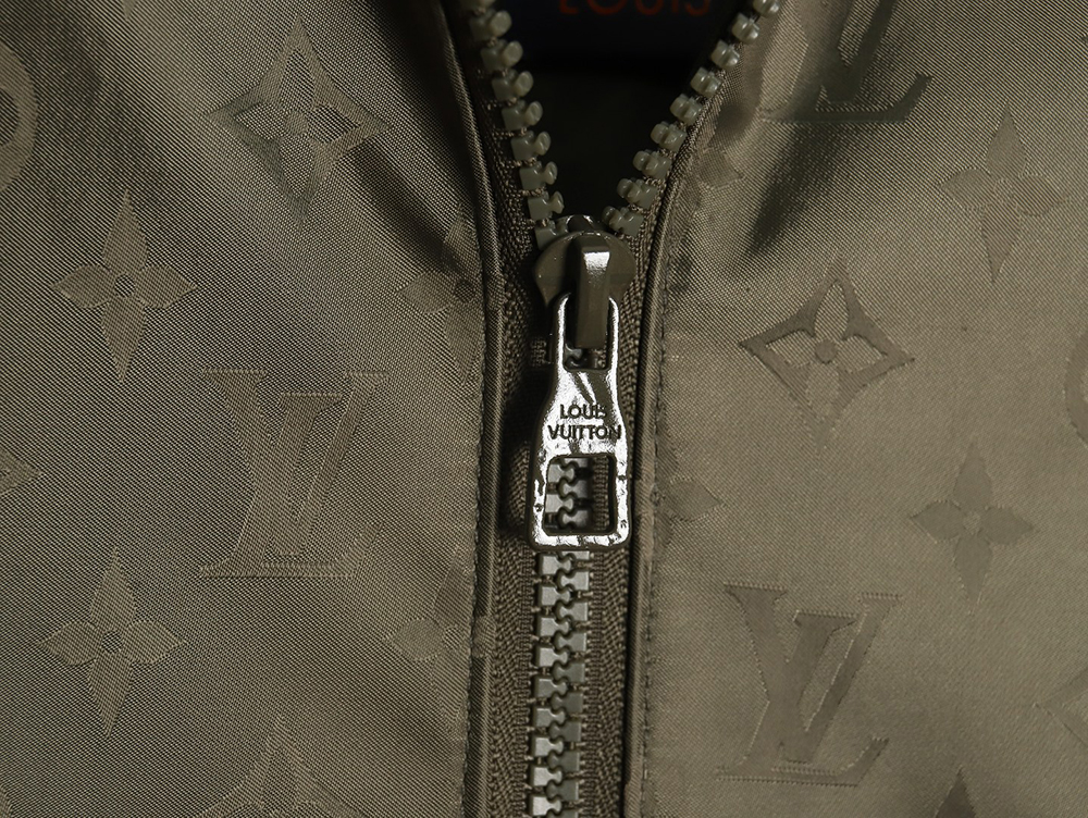 l0*is V*t0n monogram full print trench coat zipper jacket tsk1