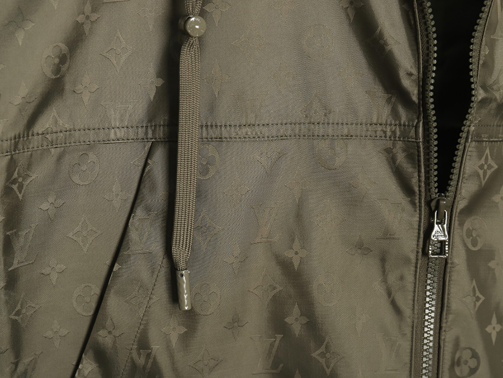 l0*is V*t0n monogram full print trench coat zipper jacket tsk1