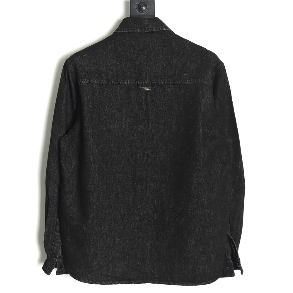 l0*is V*t0n pocket embossed denim jacket shirt