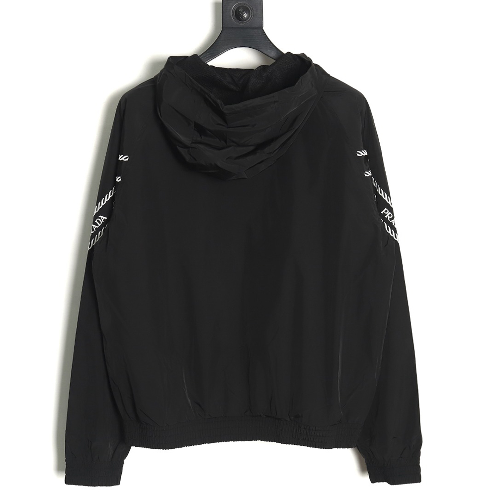 Pra*a embroidered logo zip-up jacket tsk1