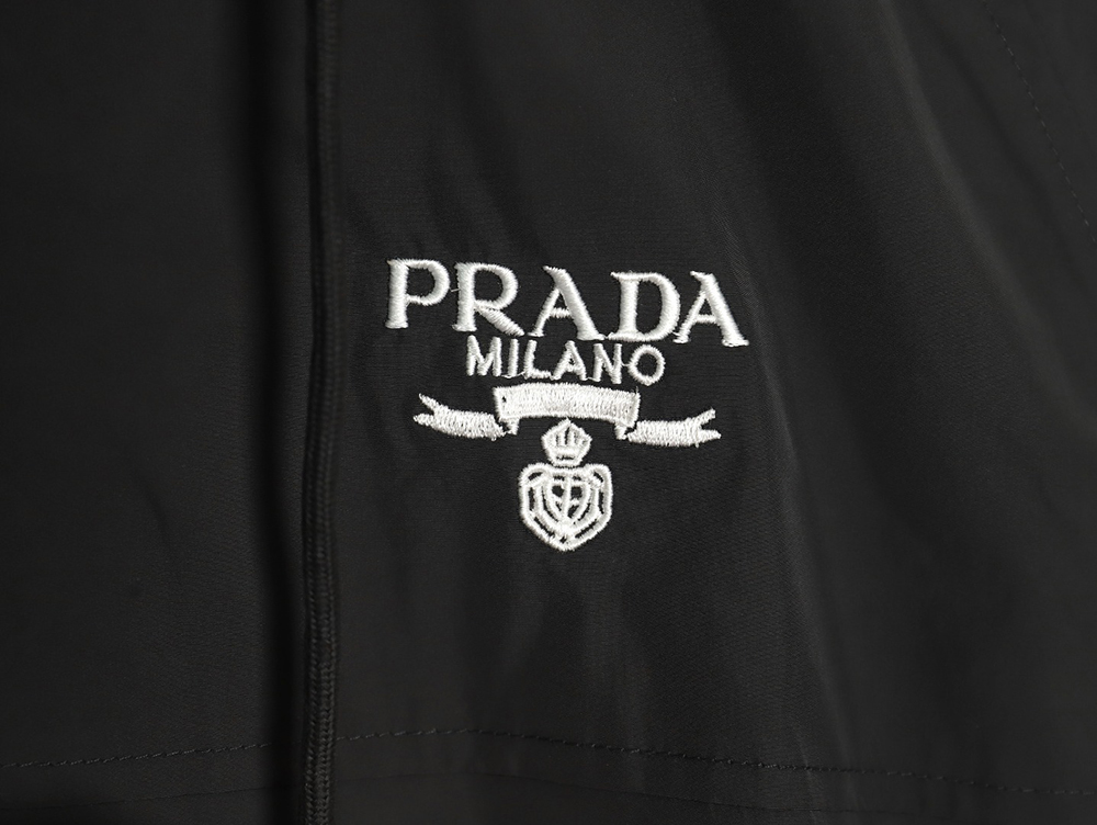 Pra*a embroidered logo zip-up jacket tsk1