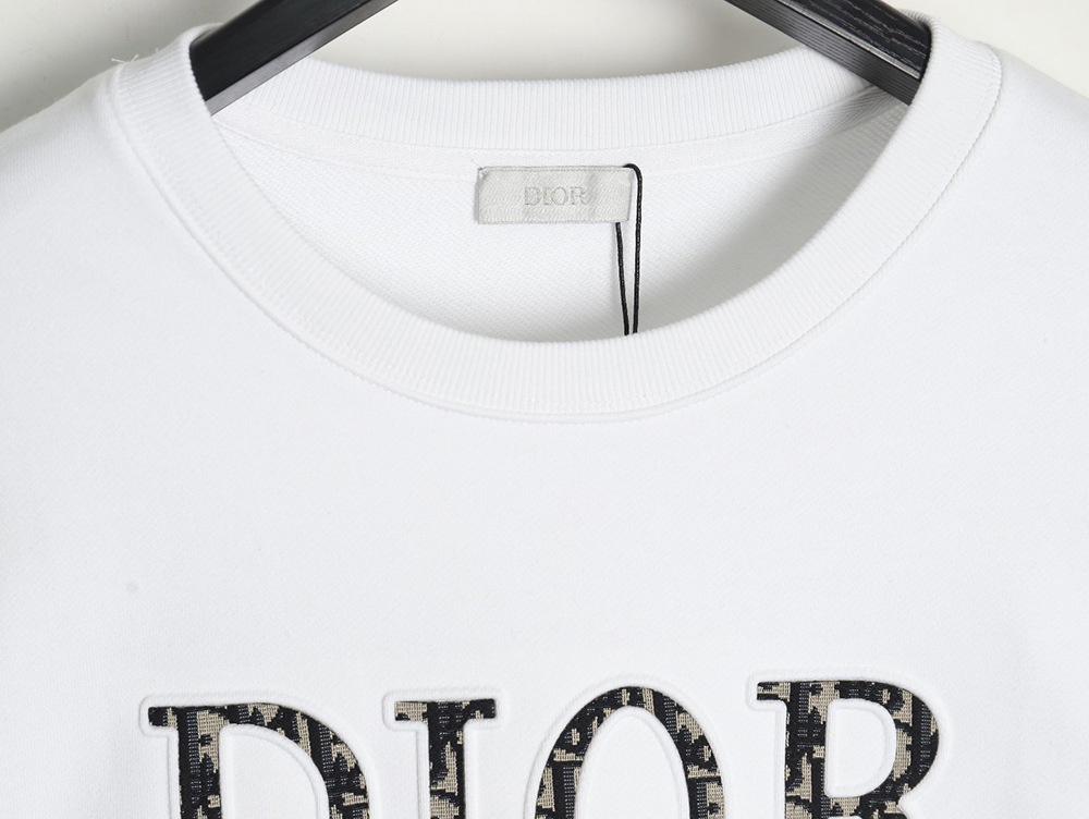 D*or monogram patch crew neck sweatshirt