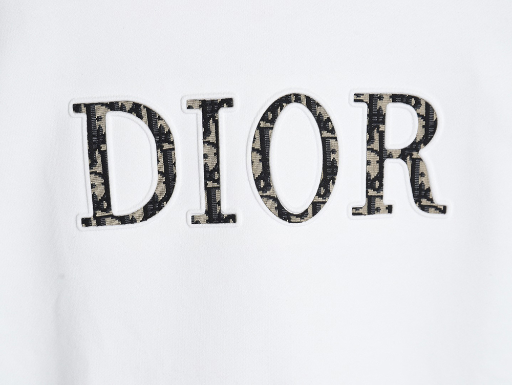 D*or monogram patch crew neck sweatshirt