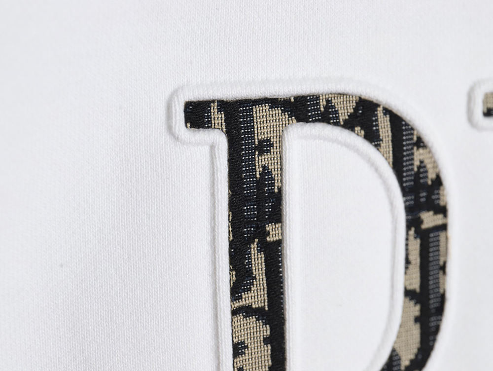 D*or monogram patch crew neck sweatshirt