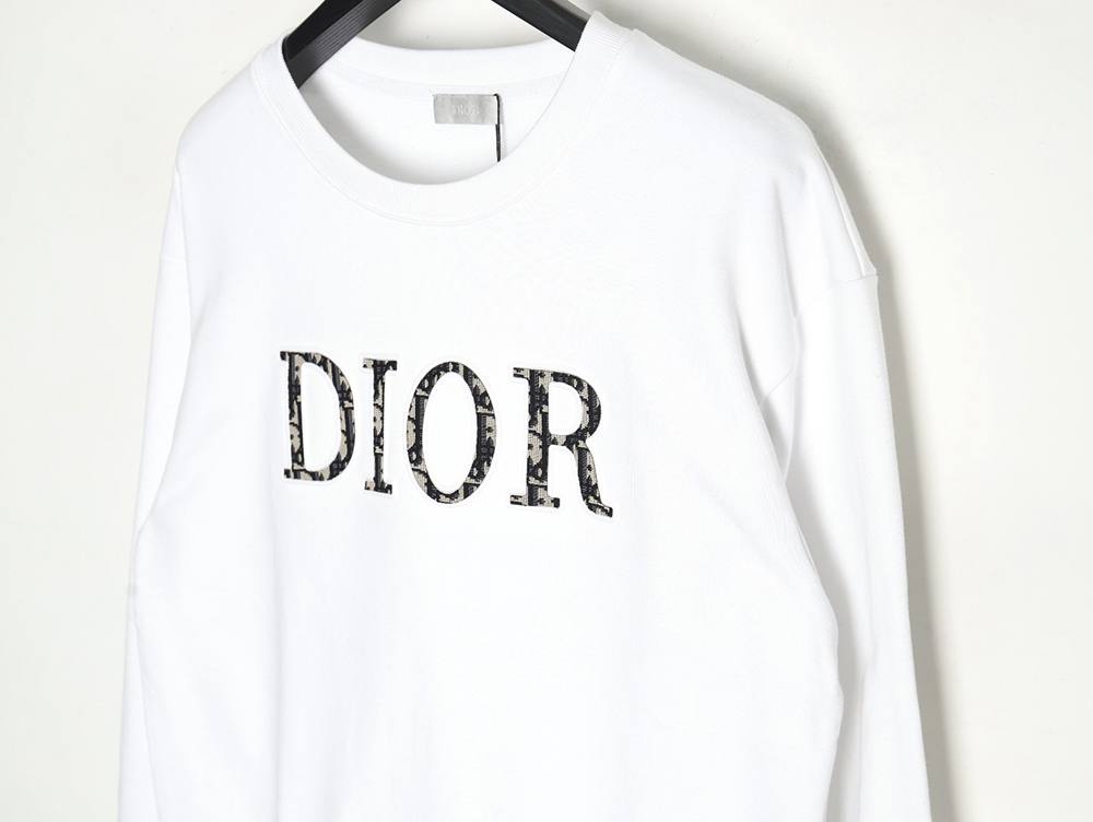 D*or monogram patch crew neck sweatshirt