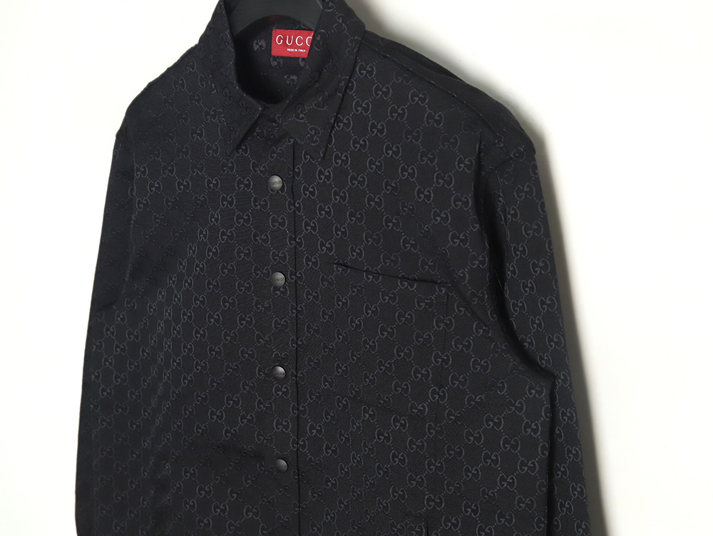 G*u*i all-over double g jacquard shirt jacket tsk1