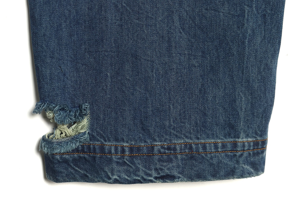 l0*is V*t0n enamel button washed distressed cargo jeans