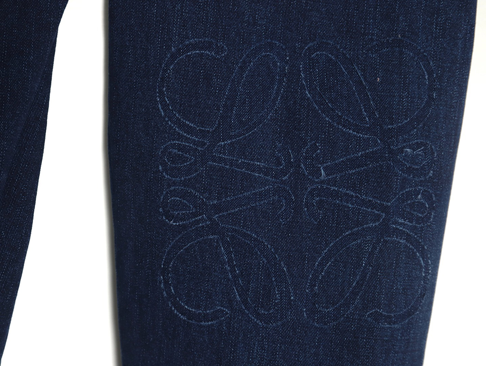L0ew* denim shirt jacket with elbow embroidered logo
