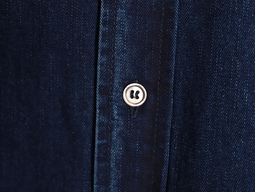 L0ew* denim shirt jacket with elbow embroidered logo