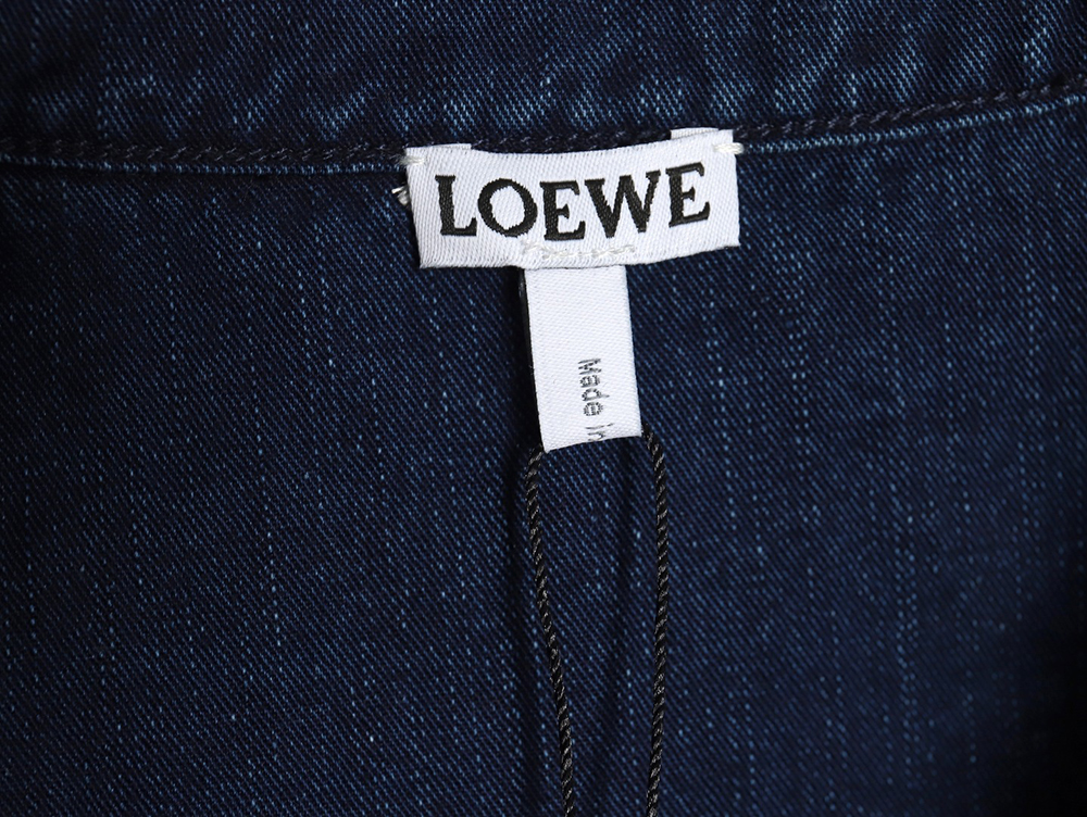 L0ew* denim shirt jacket with elbow embroidered logo