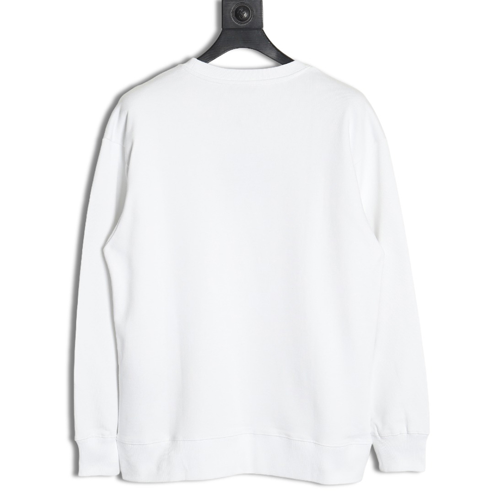 Pra*a triangle logo collar lettering round neck sweatshirt