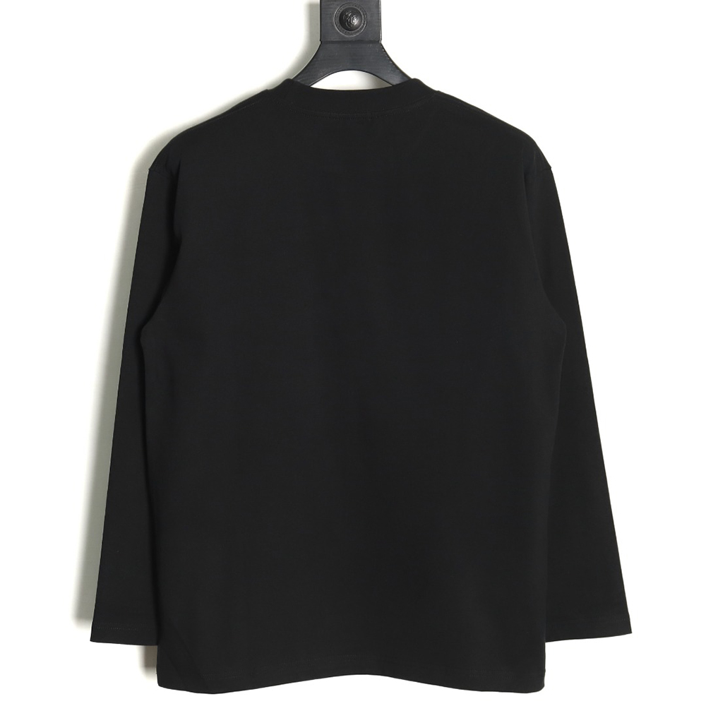 Pra*a pocket triangle metal logo long sleeve t-shirt tsk1