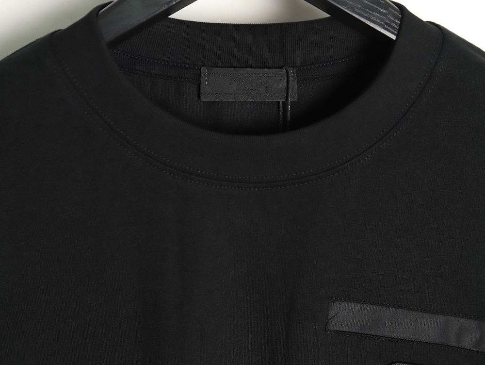 Pra*a pocket triangle metal logo long sleeve t-shirt tsk1