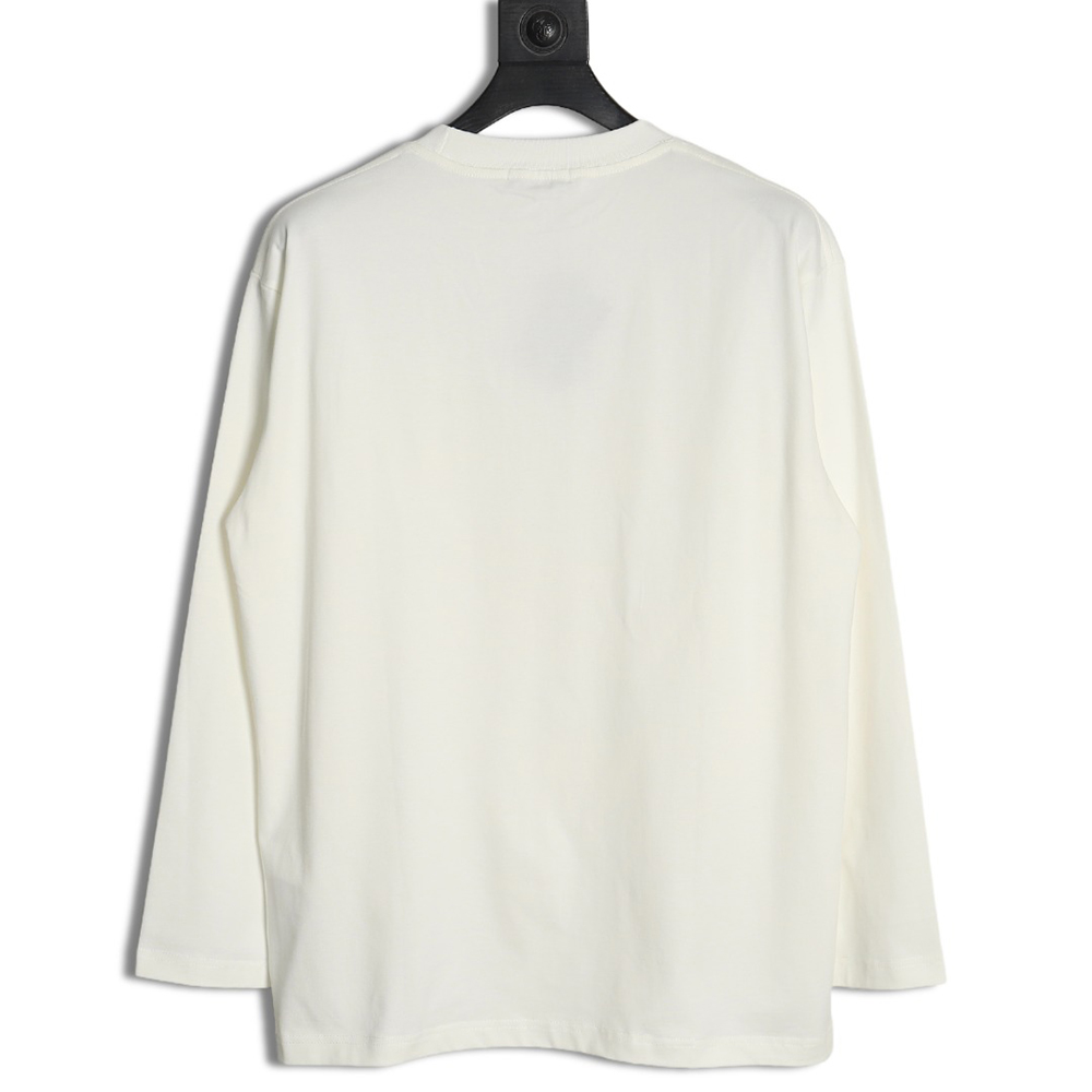 Pra*a pocket triangle metal logo long sleeve t-shirt