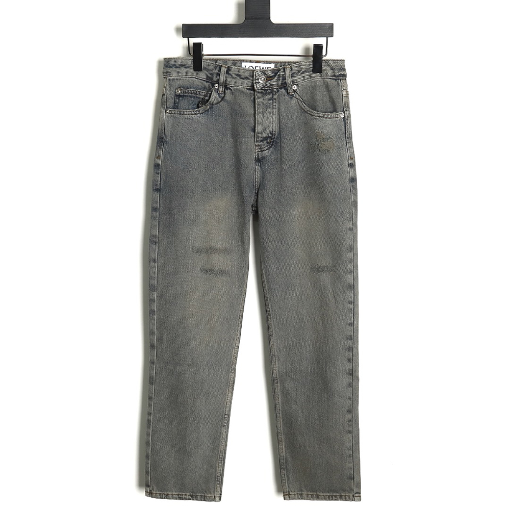 L0ew* back embroidered logo jeans