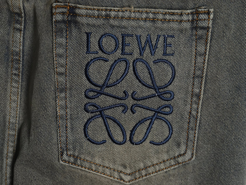 L0ew* back embroidered logo jeans