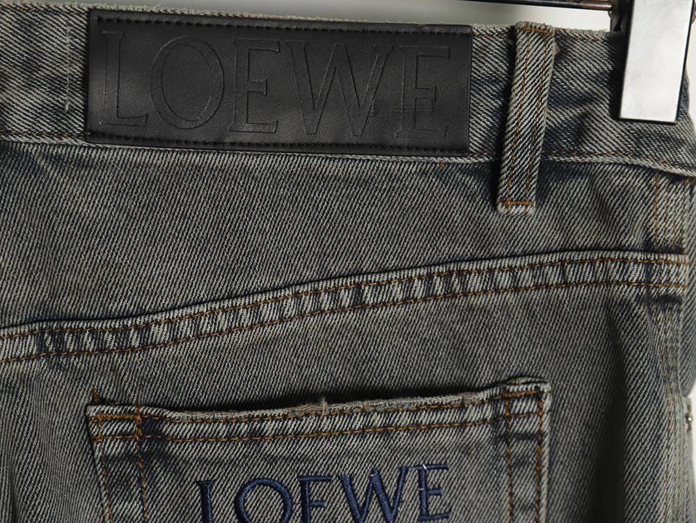 L0ew* back embroidered logo jeans