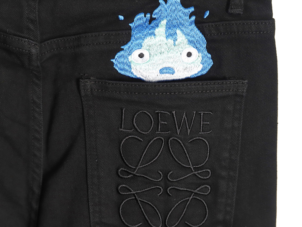 L0ew* back flame embroidered logo jeans tsk1