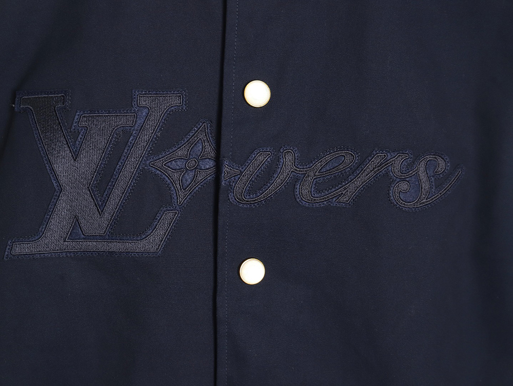 l0*is V*t0n chest lettering cotton jacket