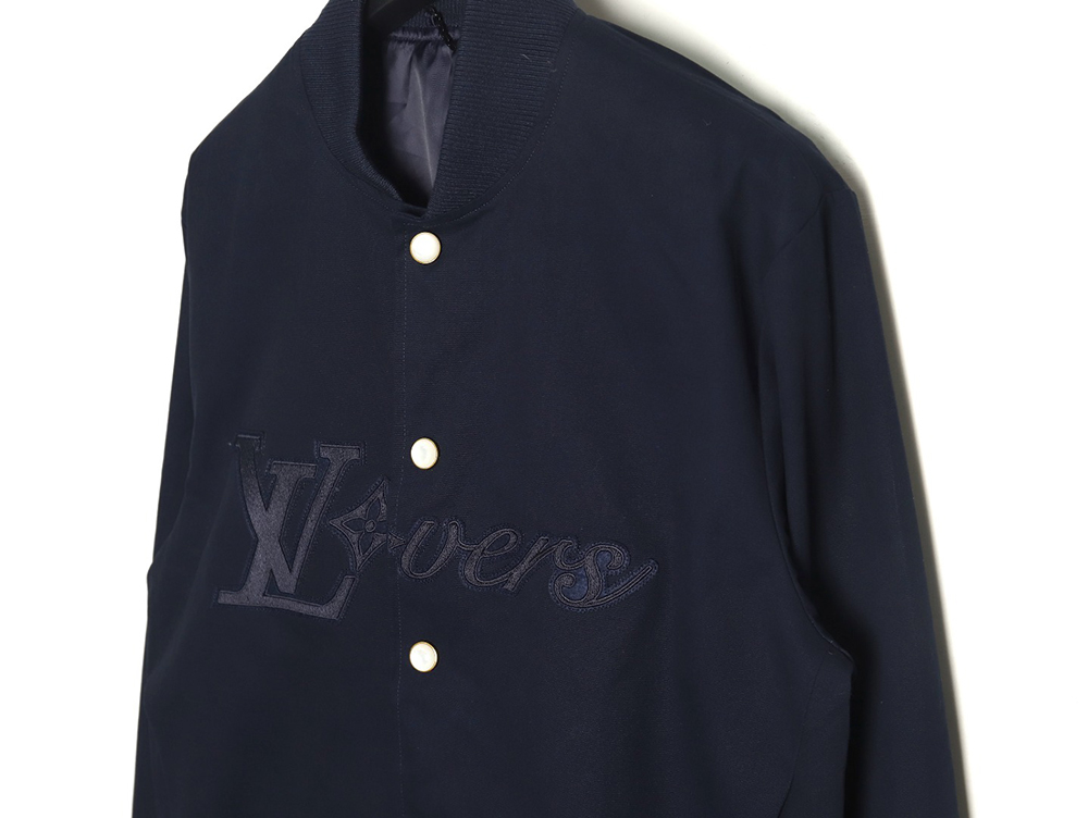 l0*is V*t0n chest lettering cotton jacket