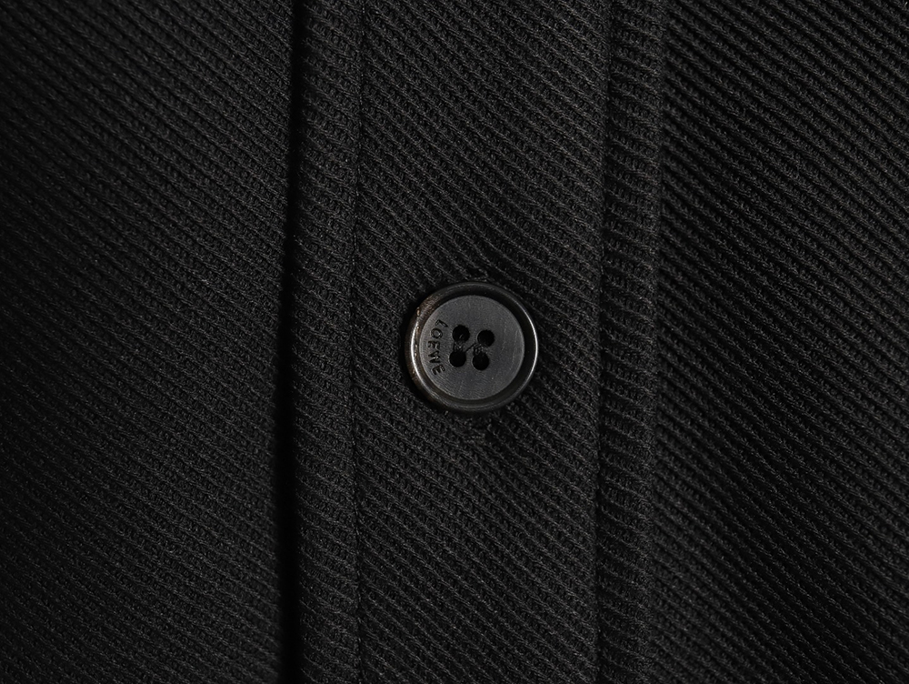 L0ew* in wool embroidered pocket shirt jacket