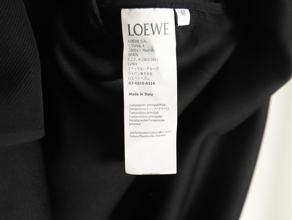 L0ew* in wool embroidered pocket shirt jacket