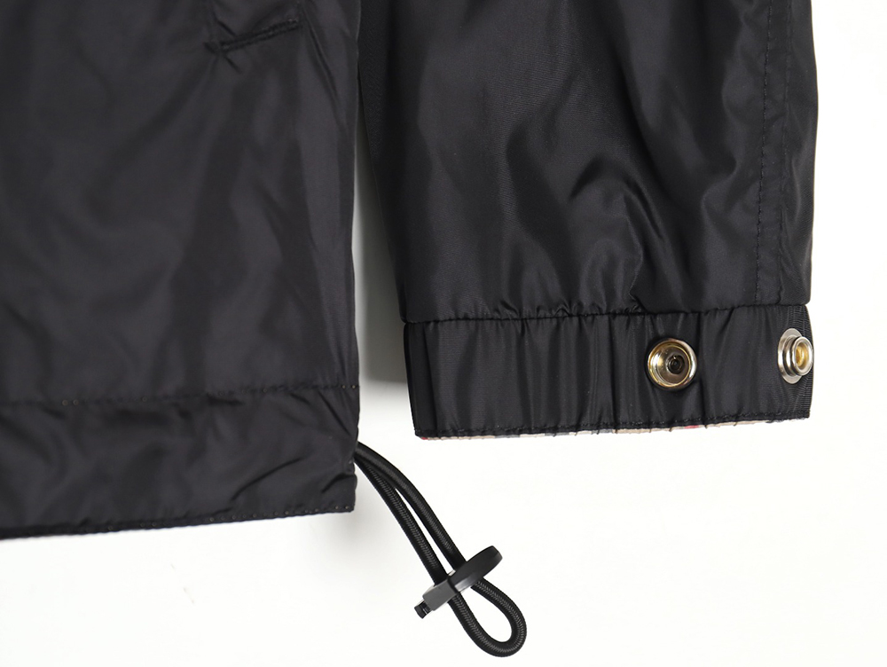 B**rry check reversible hooded jacket