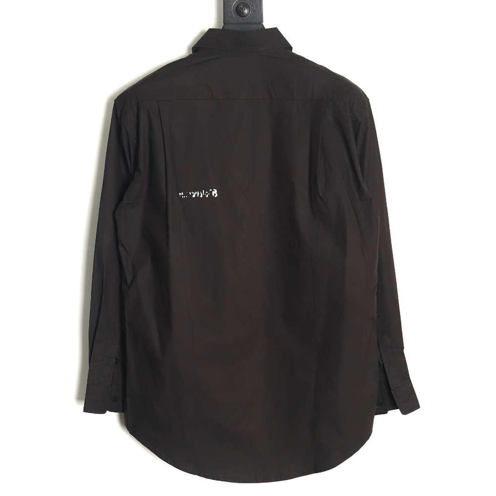 Ba*len*cia*ga shadow incomplete letters print long sleeve shirt