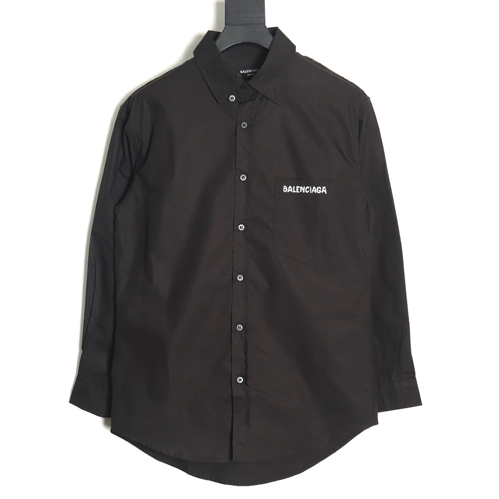 Ba*len*cia*ga shadow incomplete letters print long sleeve shirt