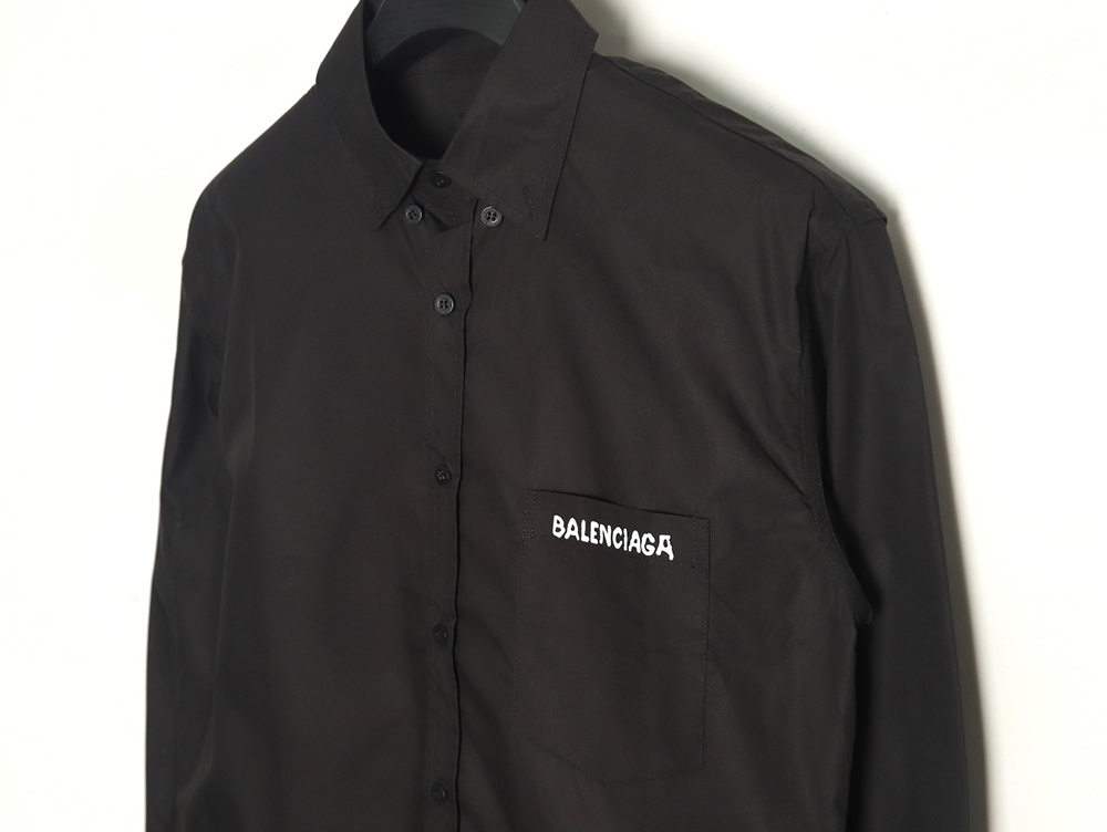 Ba*len*cia*ga shadow incomplete letters print long sleeve shirt