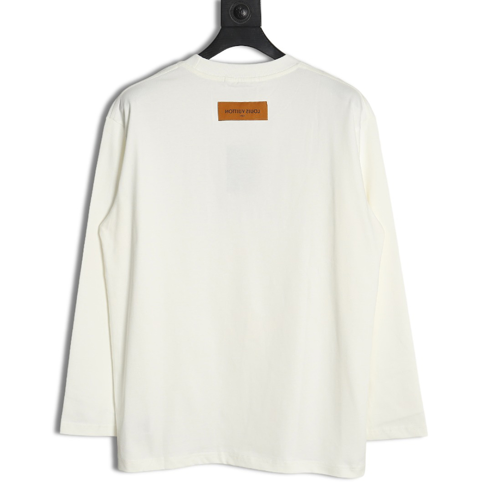 l0*is V*t0n small blue flower logo embroidered letter long sleeve