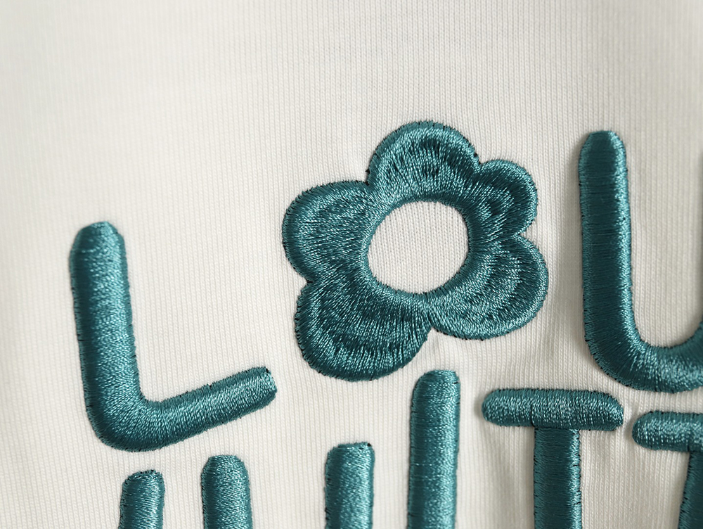 l0*is V*t0n small blue flower logo embroidered letter long sleeve