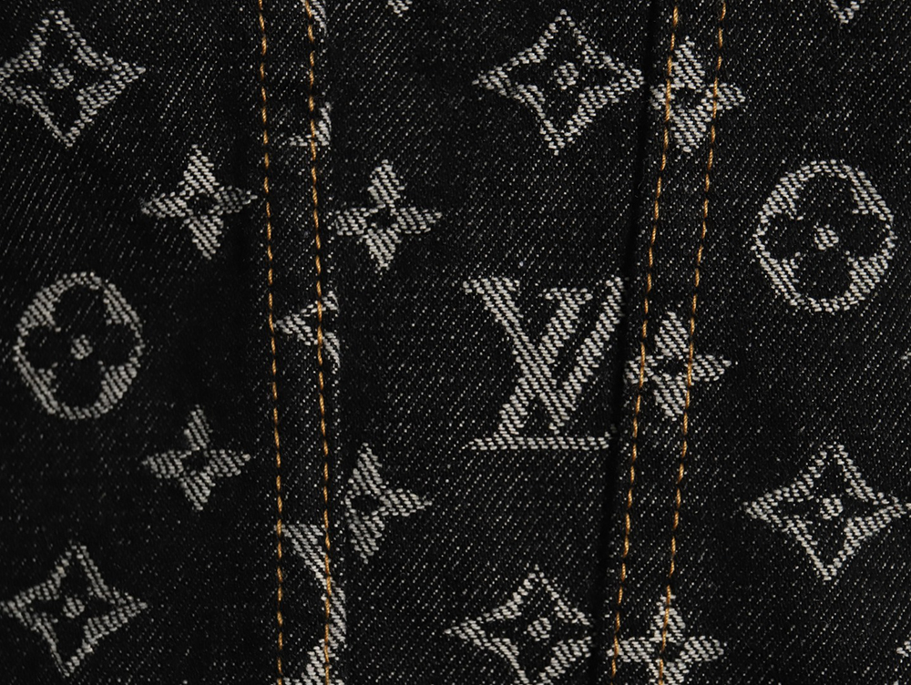 l0*is V*t0n fa all-over printed peak collar denim jacket