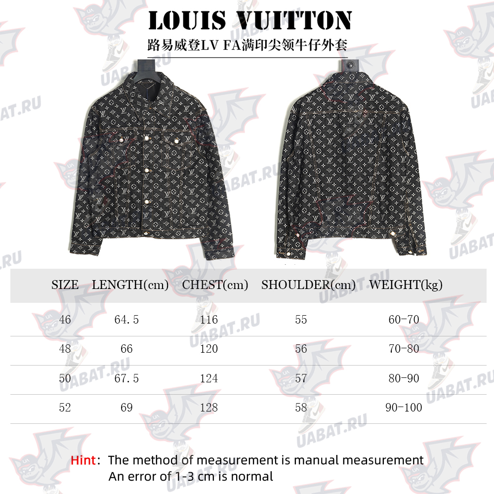 l0*is V*t0n fa all-over printed peak collar denim jacket