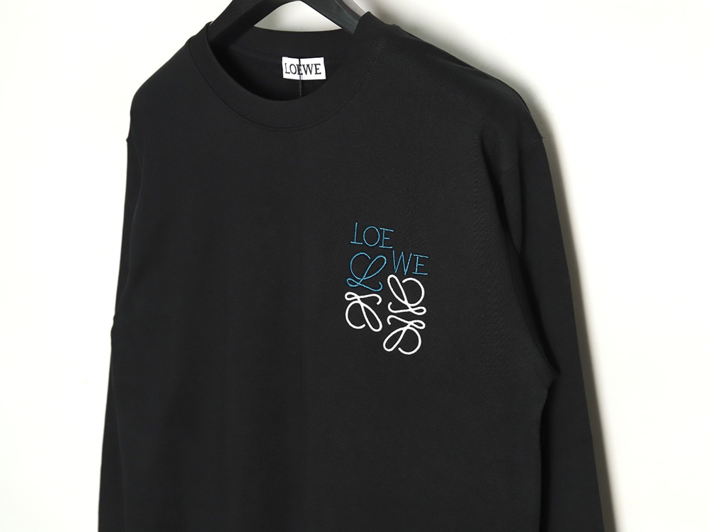 L0ew* simple contrast logo embroidered long sleeve tsk1