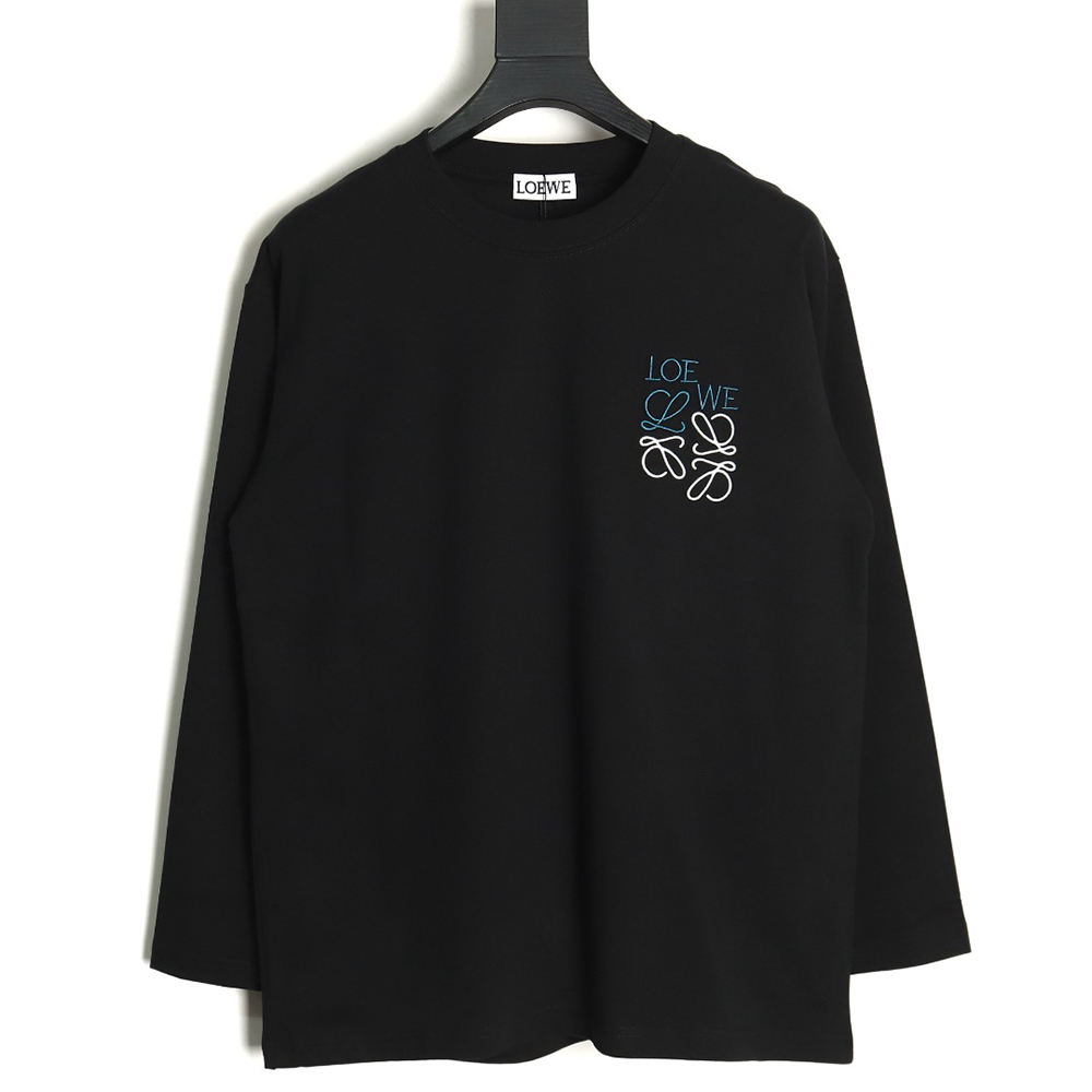 L0ew* simple contrast logo embroidered long sleeve tsk1