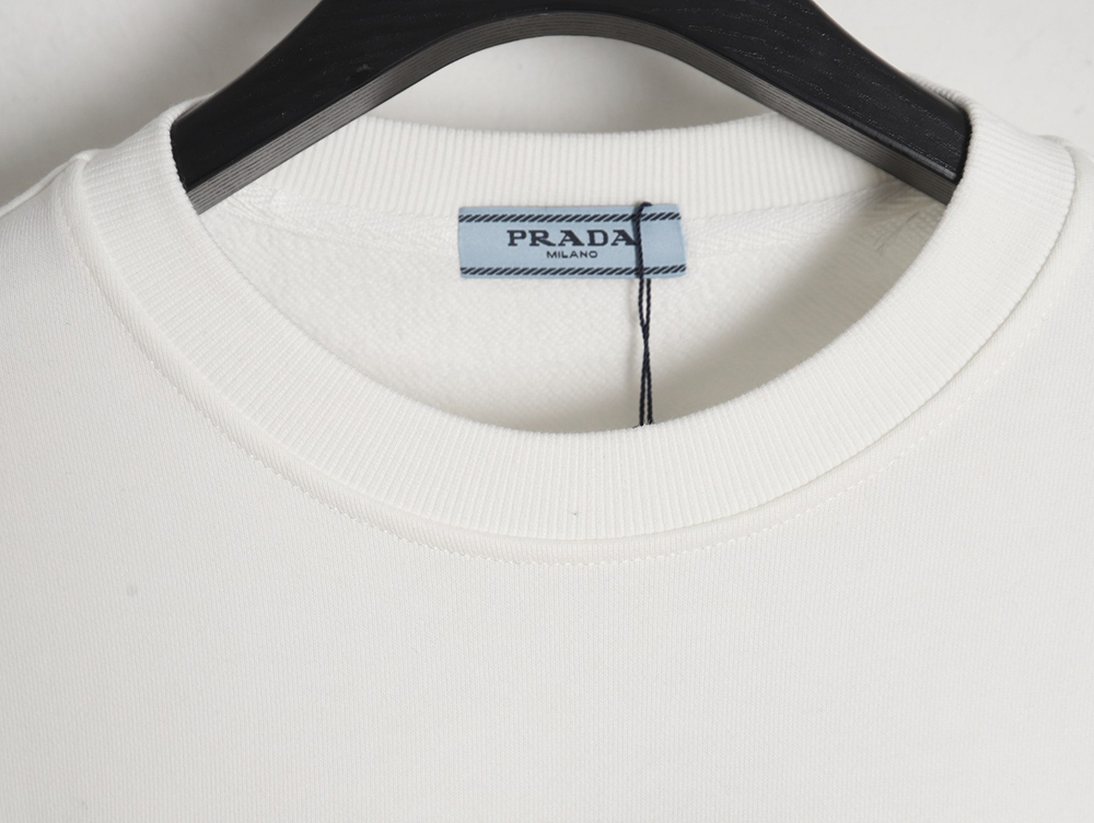 Pra*a phantom triangle logo print crewneck sweatshirt