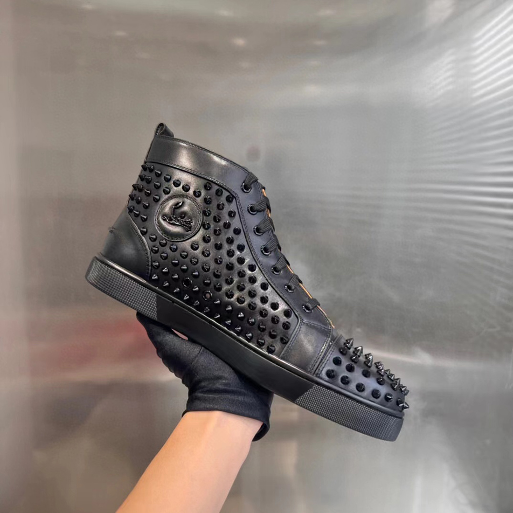 Ch**an louboutin l0*is spikes sneakers black