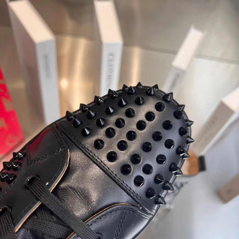 Ch**an louboutin l0*is spikes sneakers black
