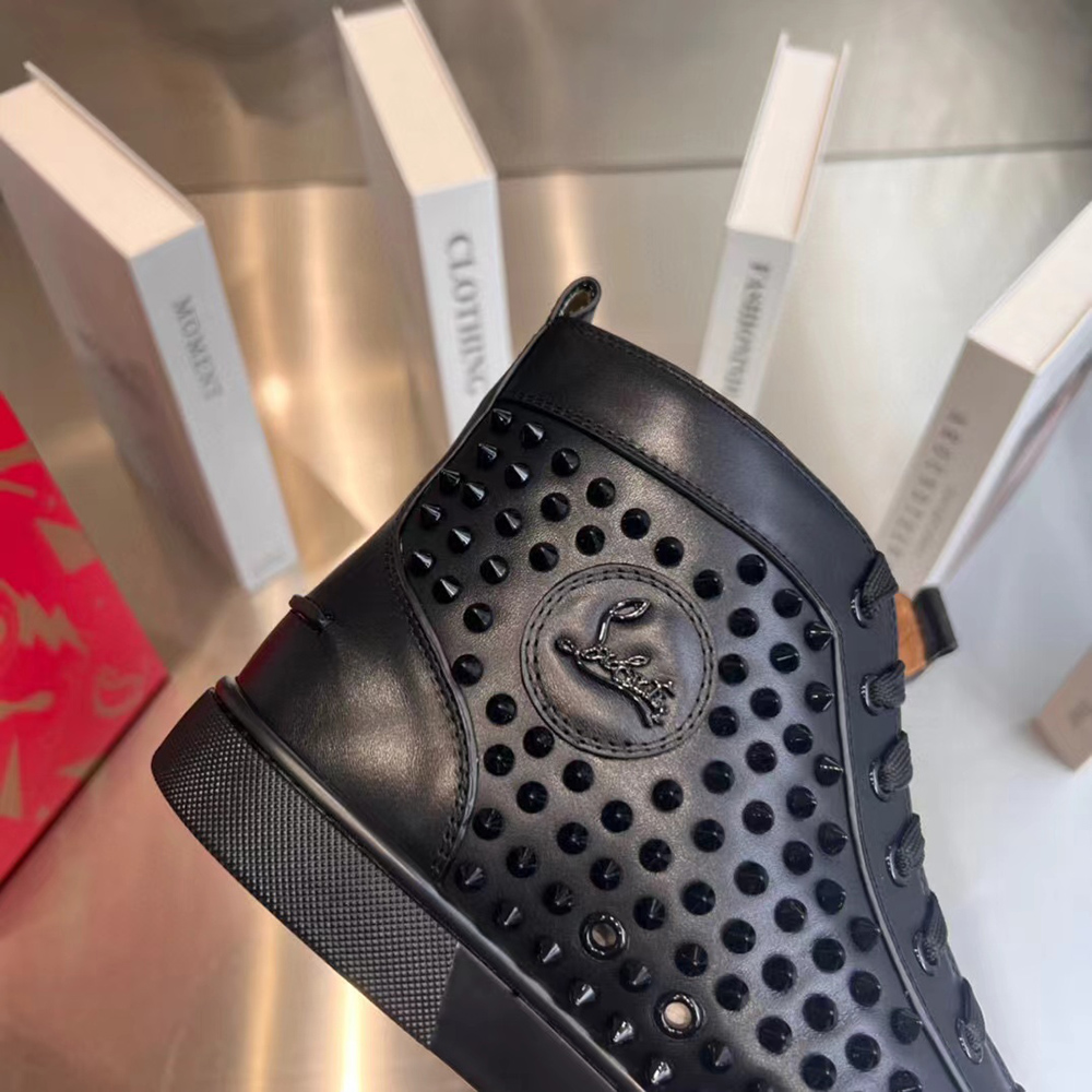 Ch**an louboutin l0*is spikes sneakers black