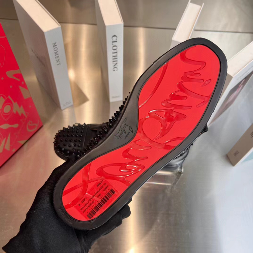 Ch**an louboutin l0*is spikes sneakers black